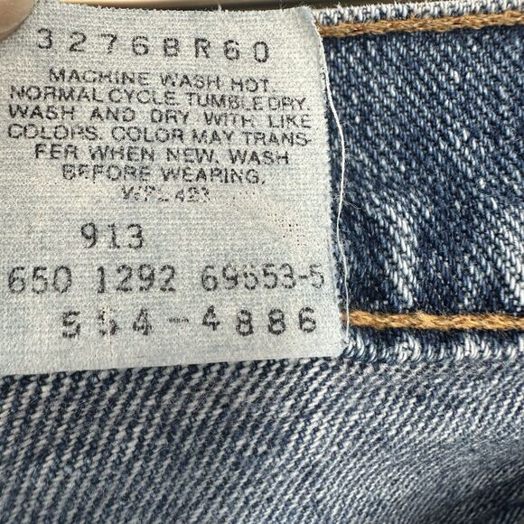 Levis 554 Jeans Mens 36 x 34 Blue Relaxed Straight Vintage 90's USA Cotton Denim - Picture 14 of 15